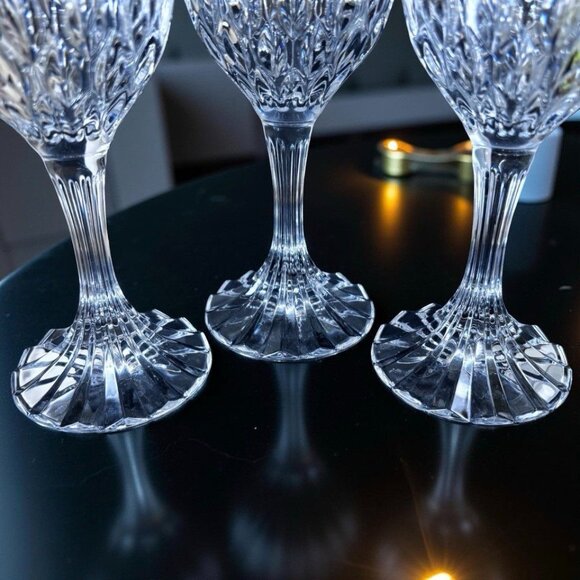 Cristal D'Arques Durand BRETAGNE Glasses 7 3/8" Goblets Stemware - Picture 4 of 6